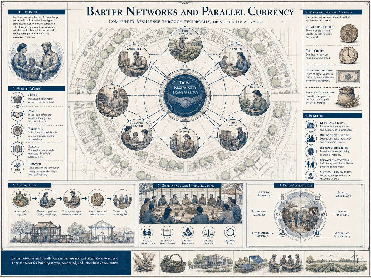 Barter Networks and Parallel Currency
