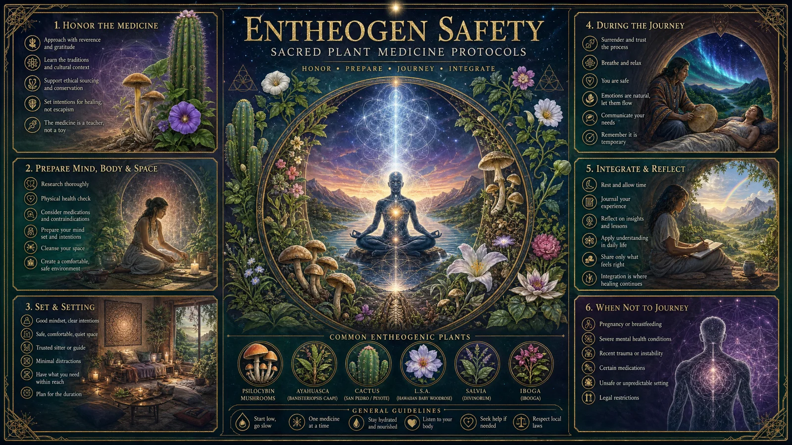 Entheogen Safety — Sacred Plant Medicine Protocols