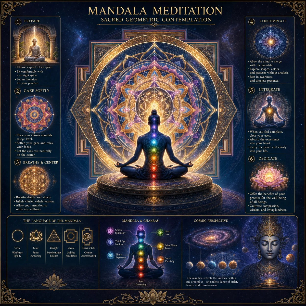 Mandala Meditation — Sacred Geometric Contemplation