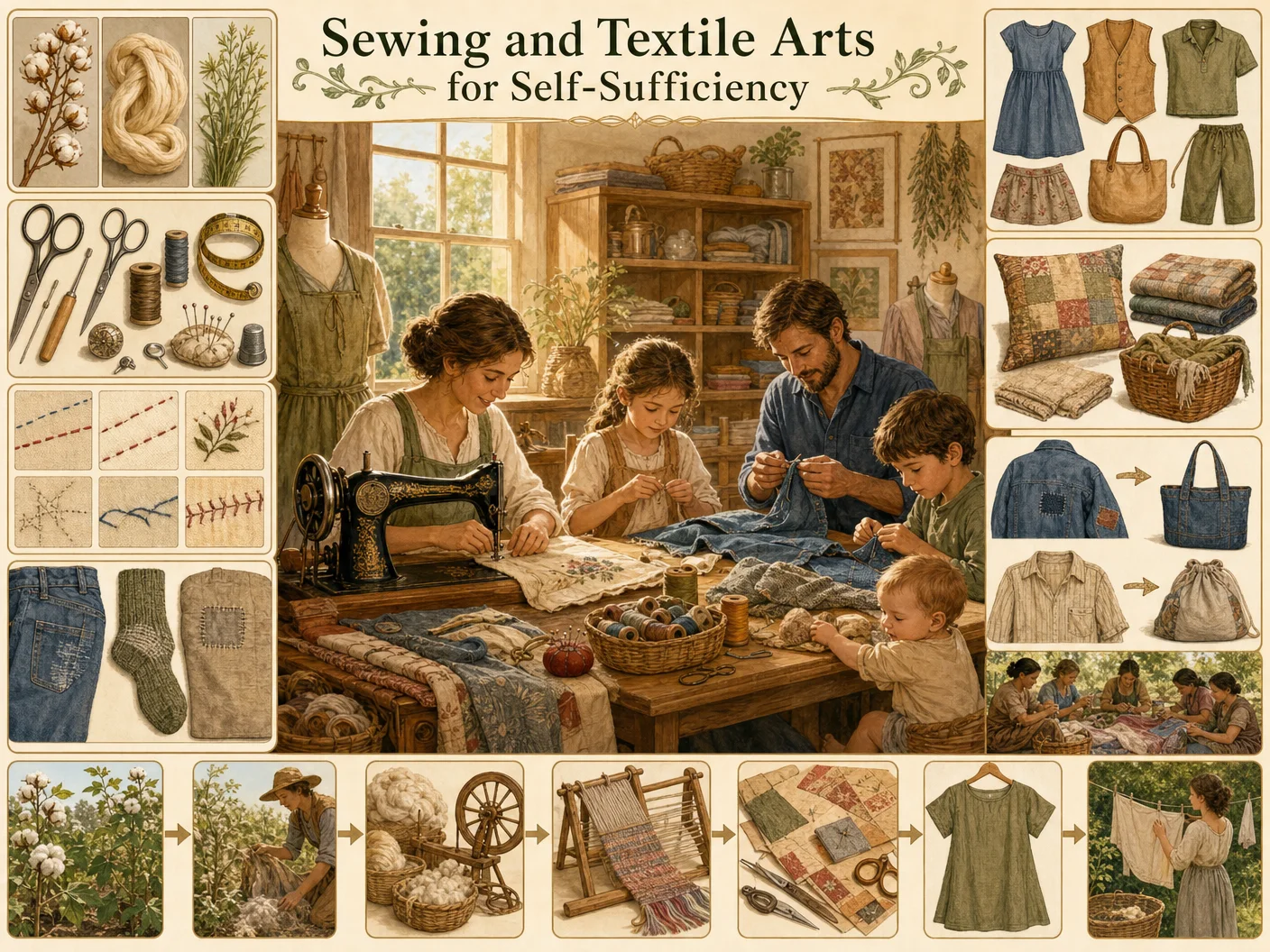 Sewing and Textile Arts for Self-Sufficiency