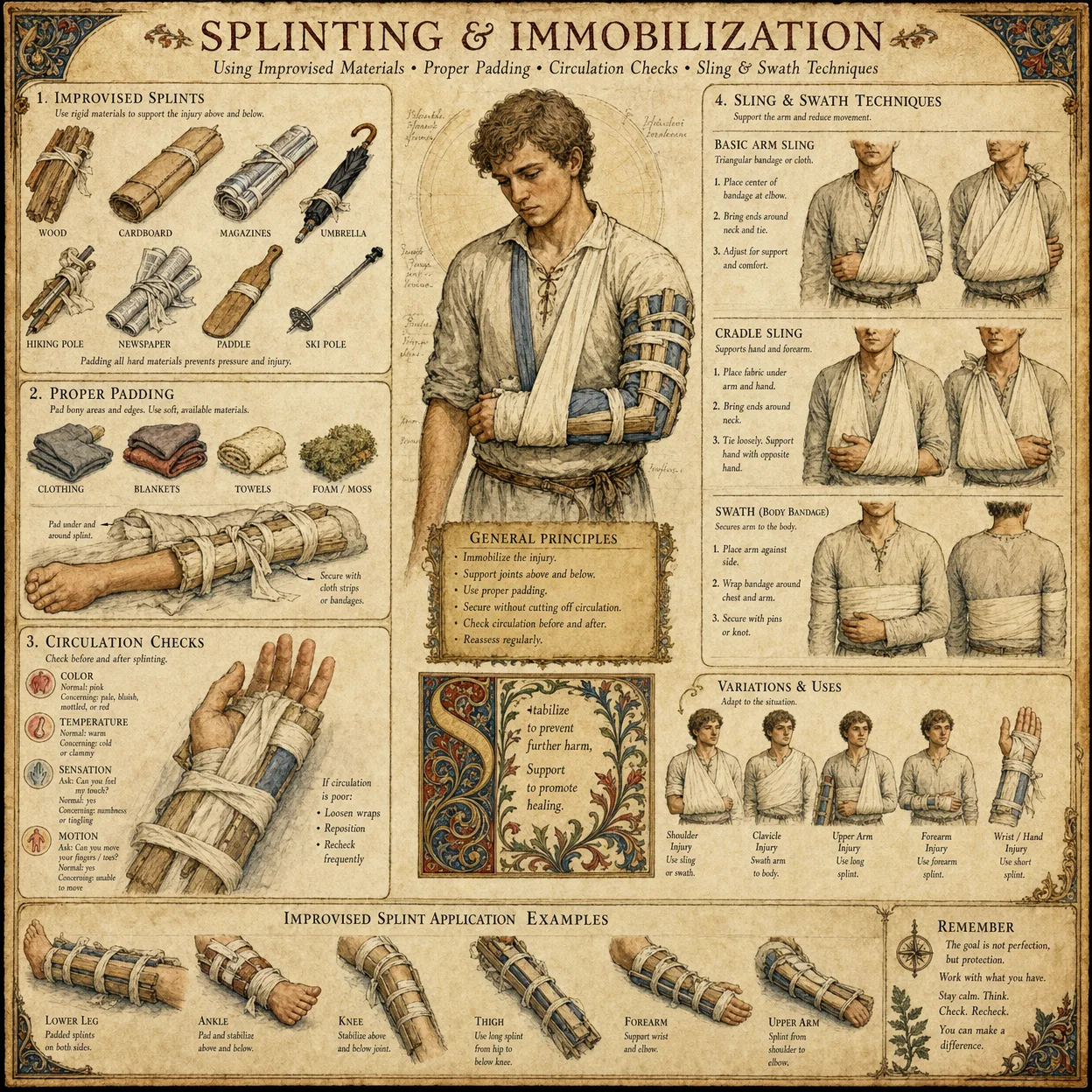 Splinting and immobilization: improvised splints from availa