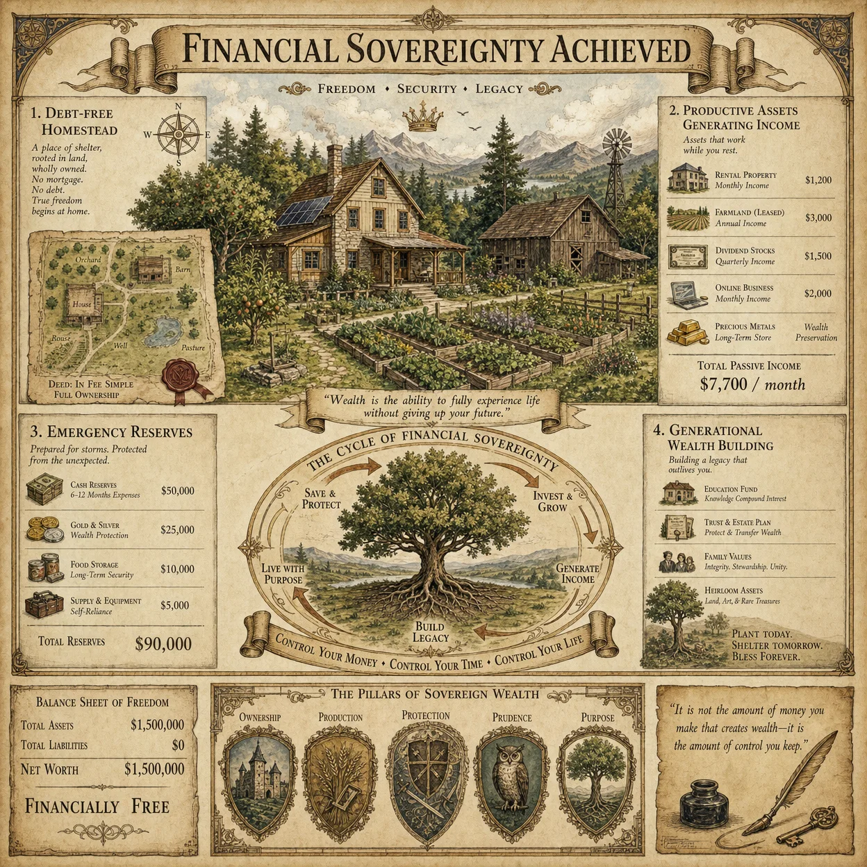 Financial sovereignty achieved: debt-free homestead, product