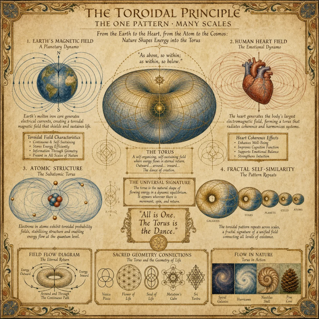 Toroidal energy field: Earth's magnetic field as torus, huma