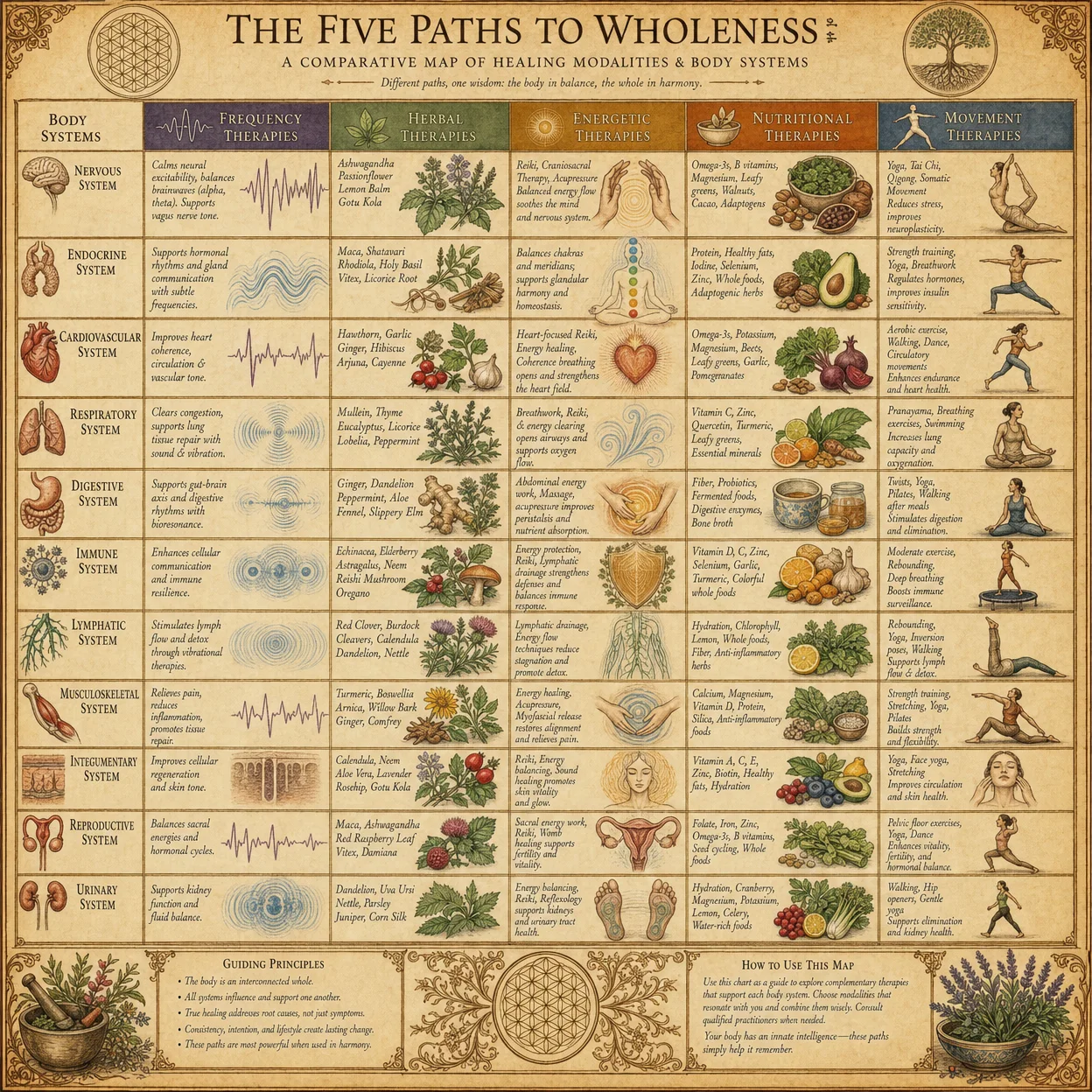 Complete healing modalities comparison: frequency, herbal, e