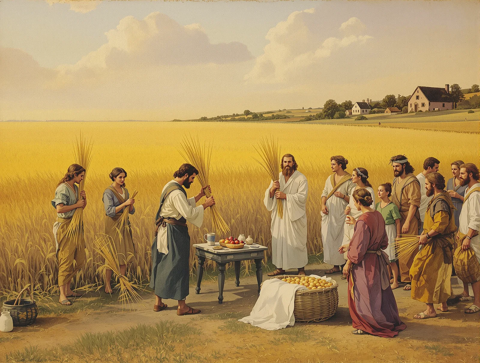 The first sheaf is offered at the field's edge