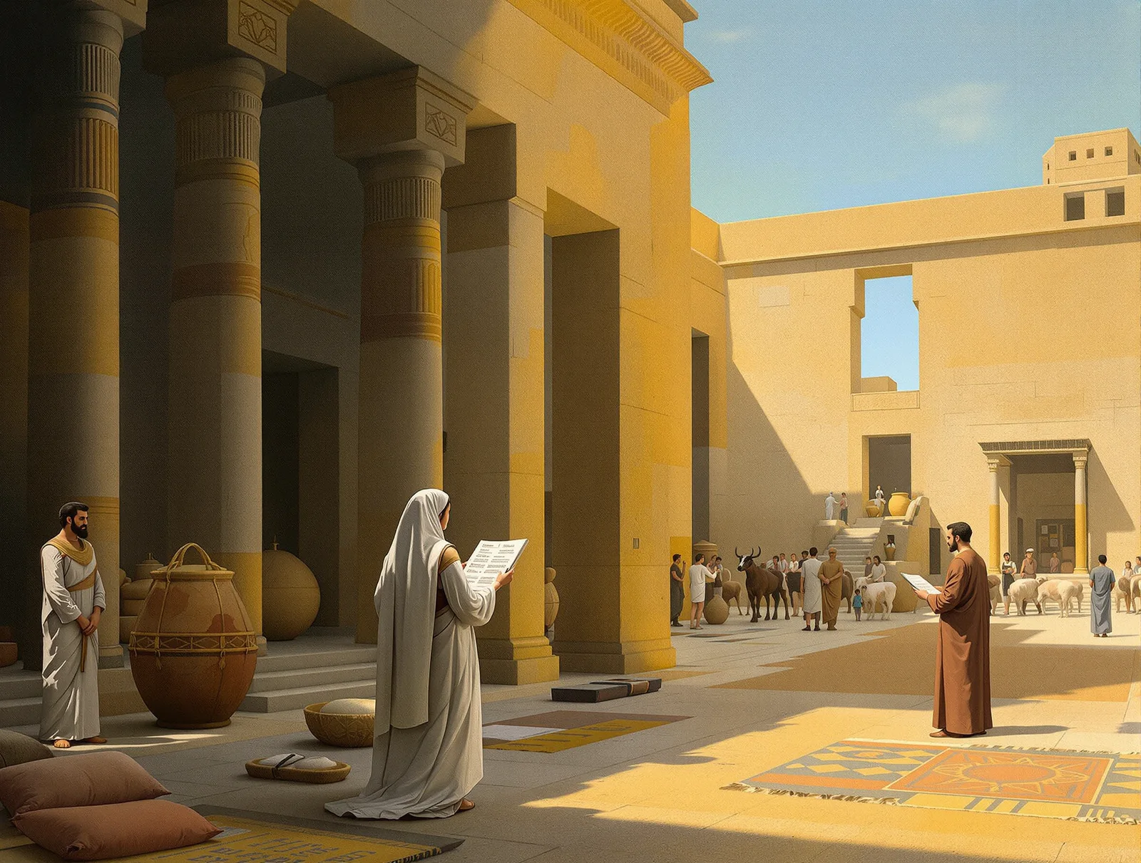The high priestess governs the temple estate