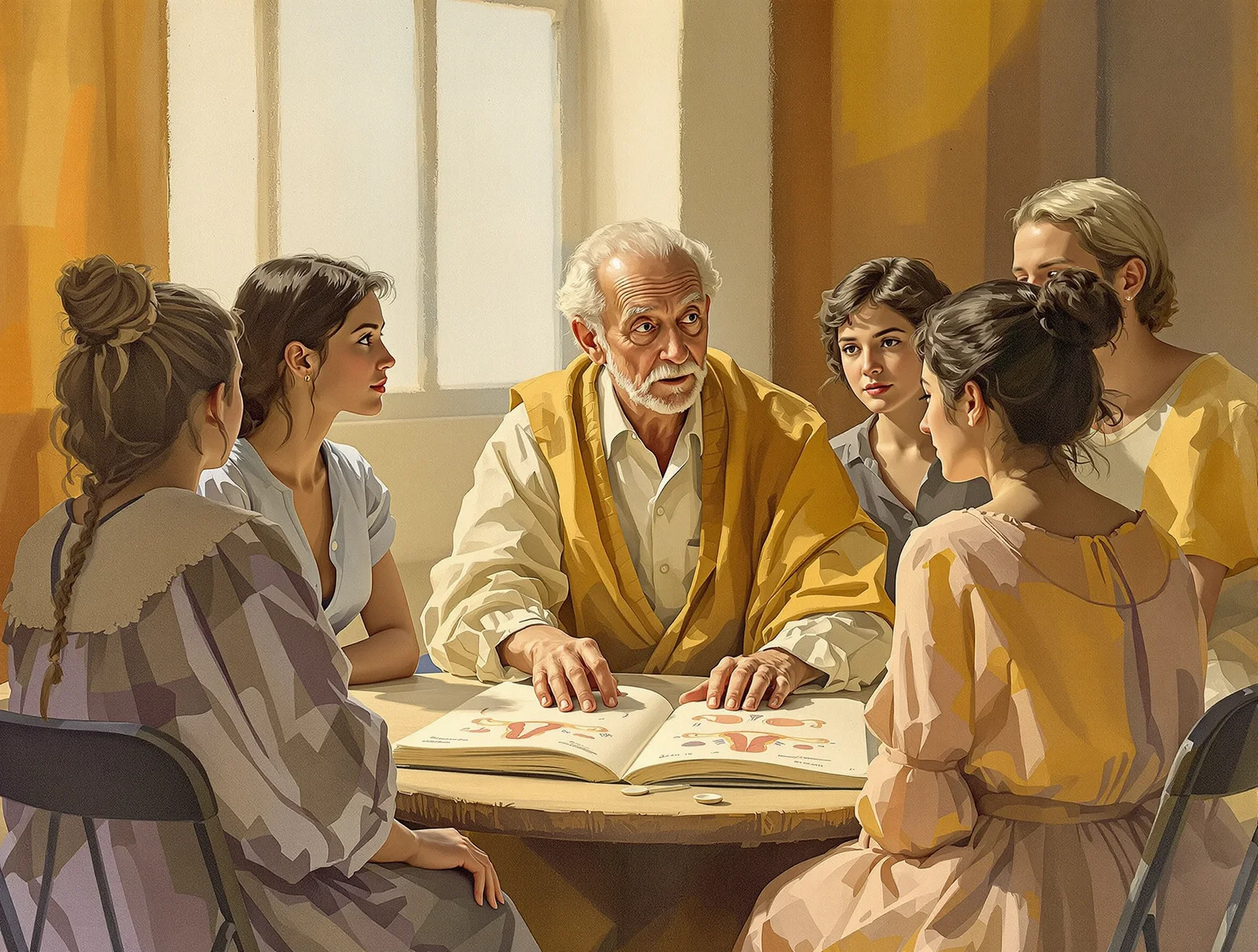 Teaching without shame — an elder passes the body's wisdom to the young, calmly and with dignity