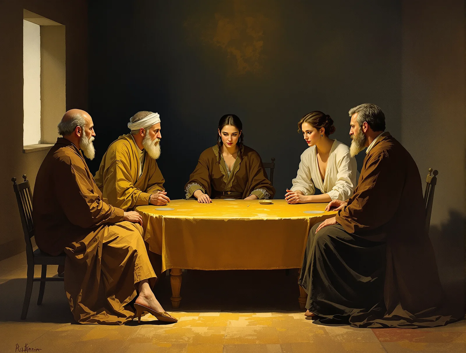 The matchmaker's introduction — two families meet to consider a match