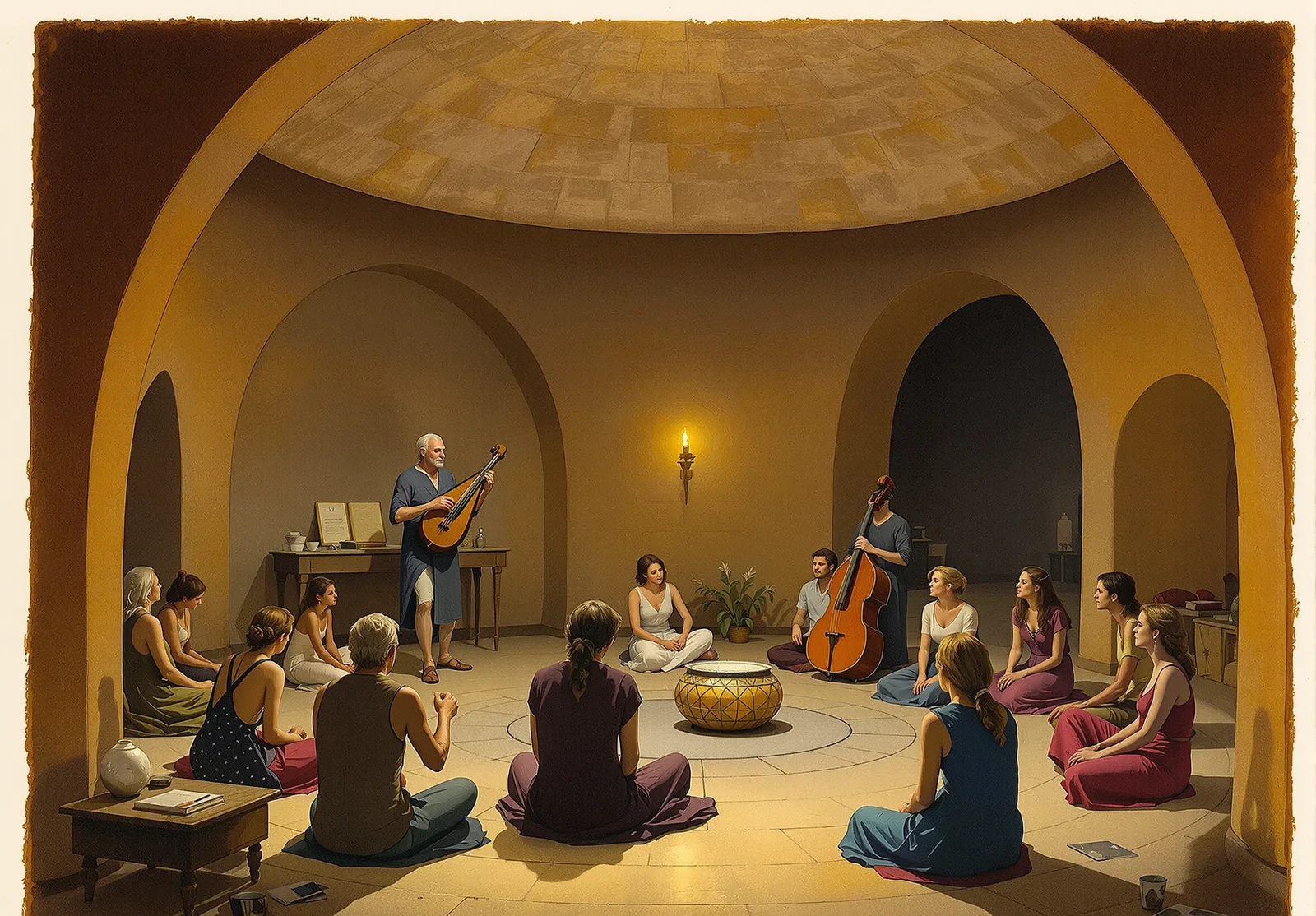 The drone vigil in the resonant chamber: a community gathered in sustained sound