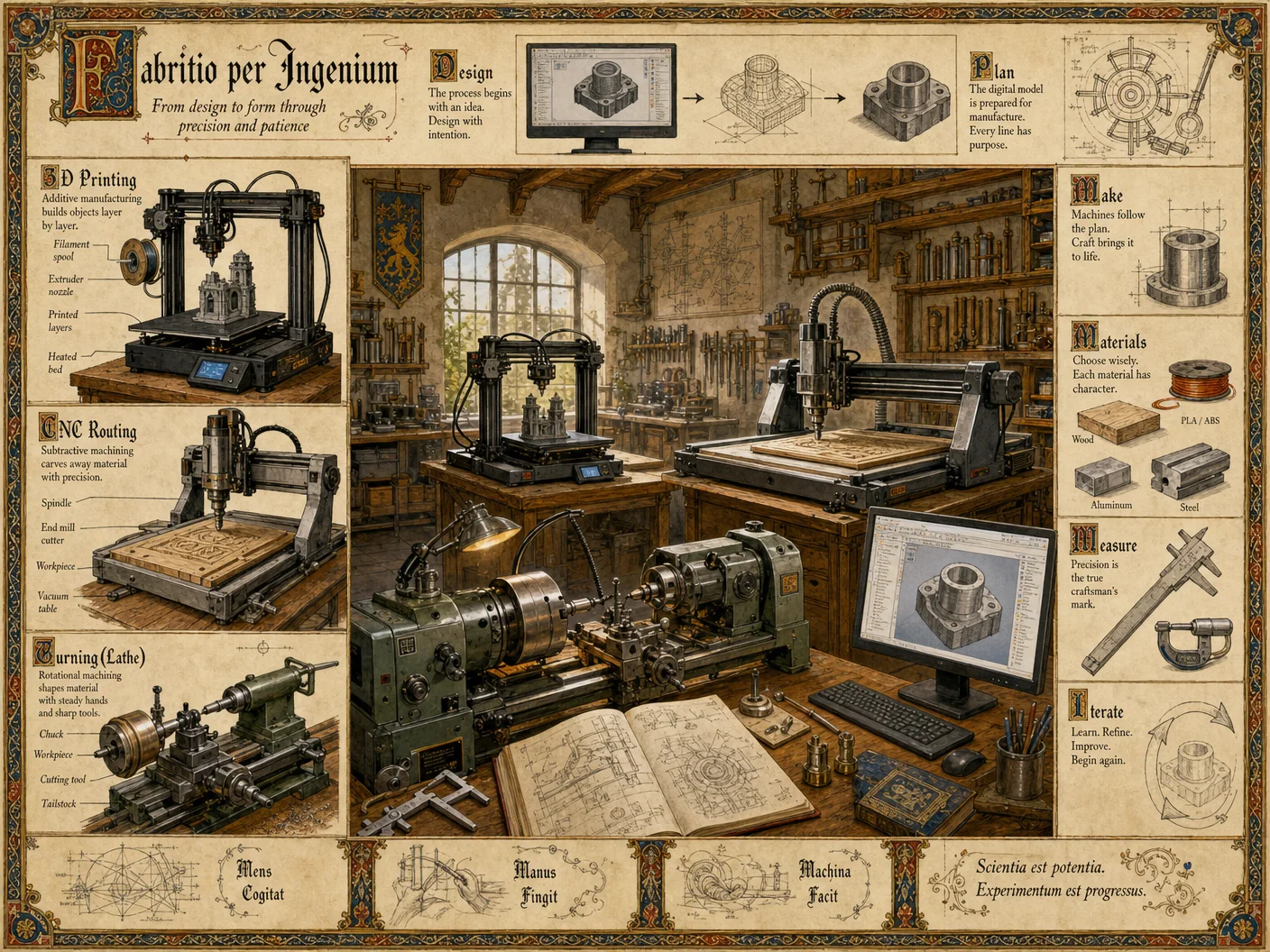 3D printing and fabrication workshop: printer building objec