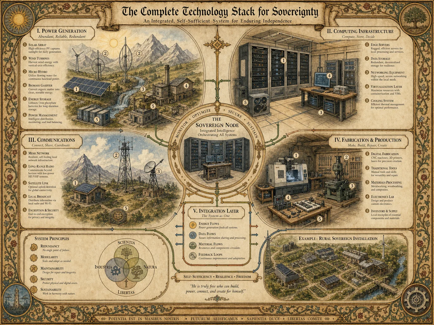 Complete technology stack for sovereignty: power generation,