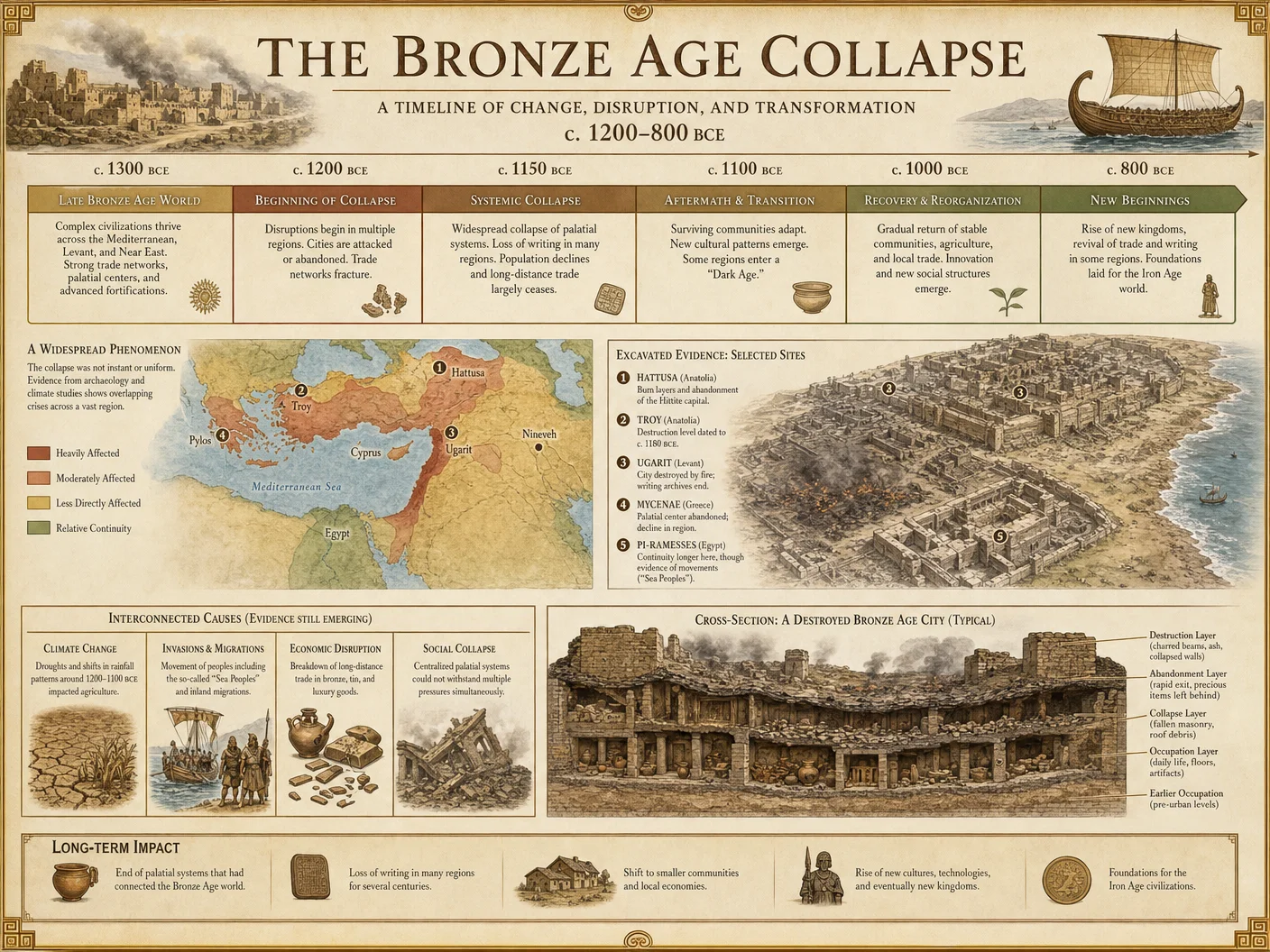 Bronze Age Collapse Timeline