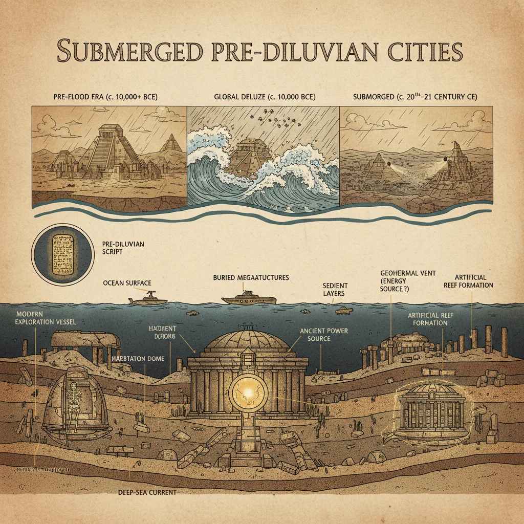Submerged Pre-Diluvian Cities