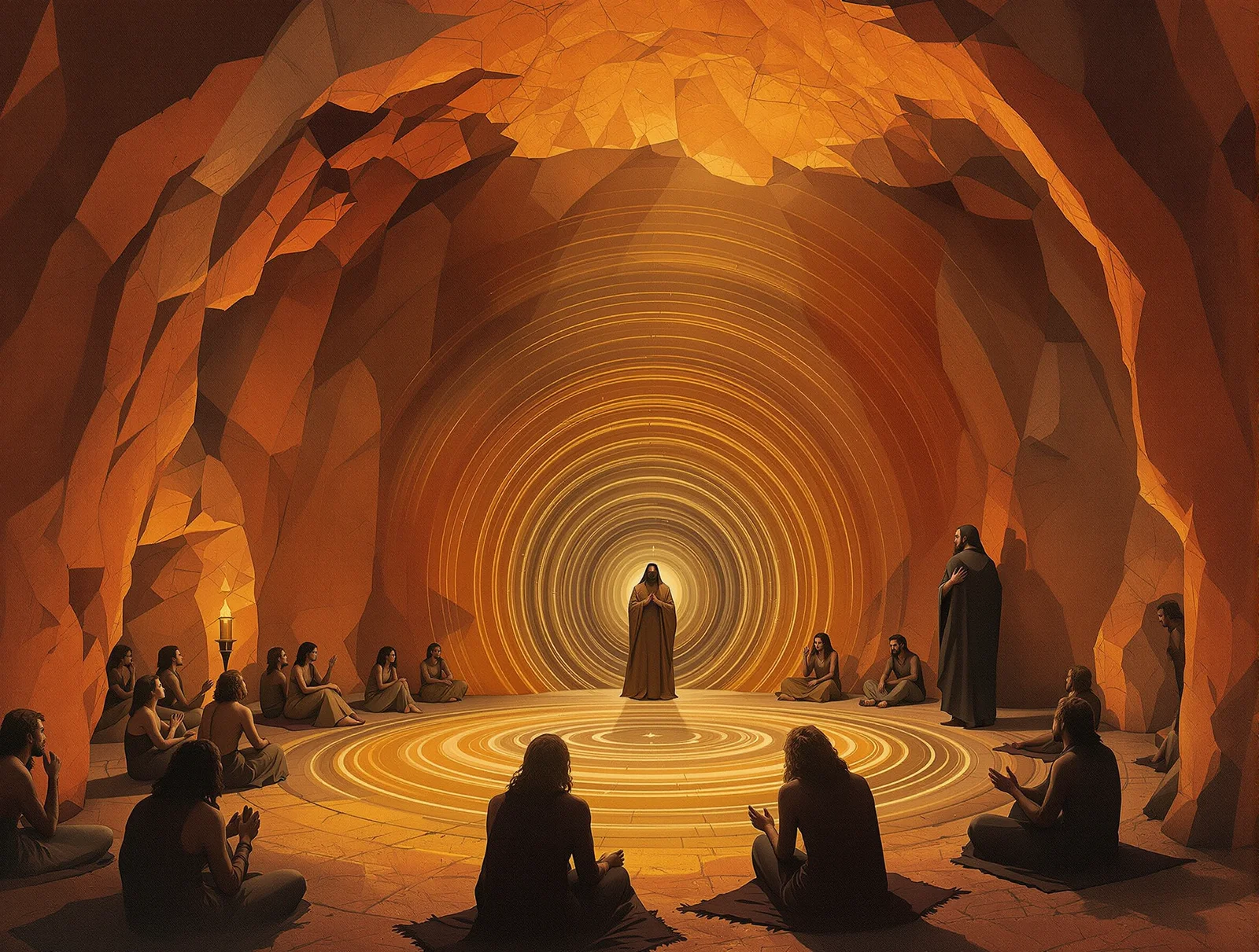 The Oracle Room at 110 hertz: a single voice fills the carved stone