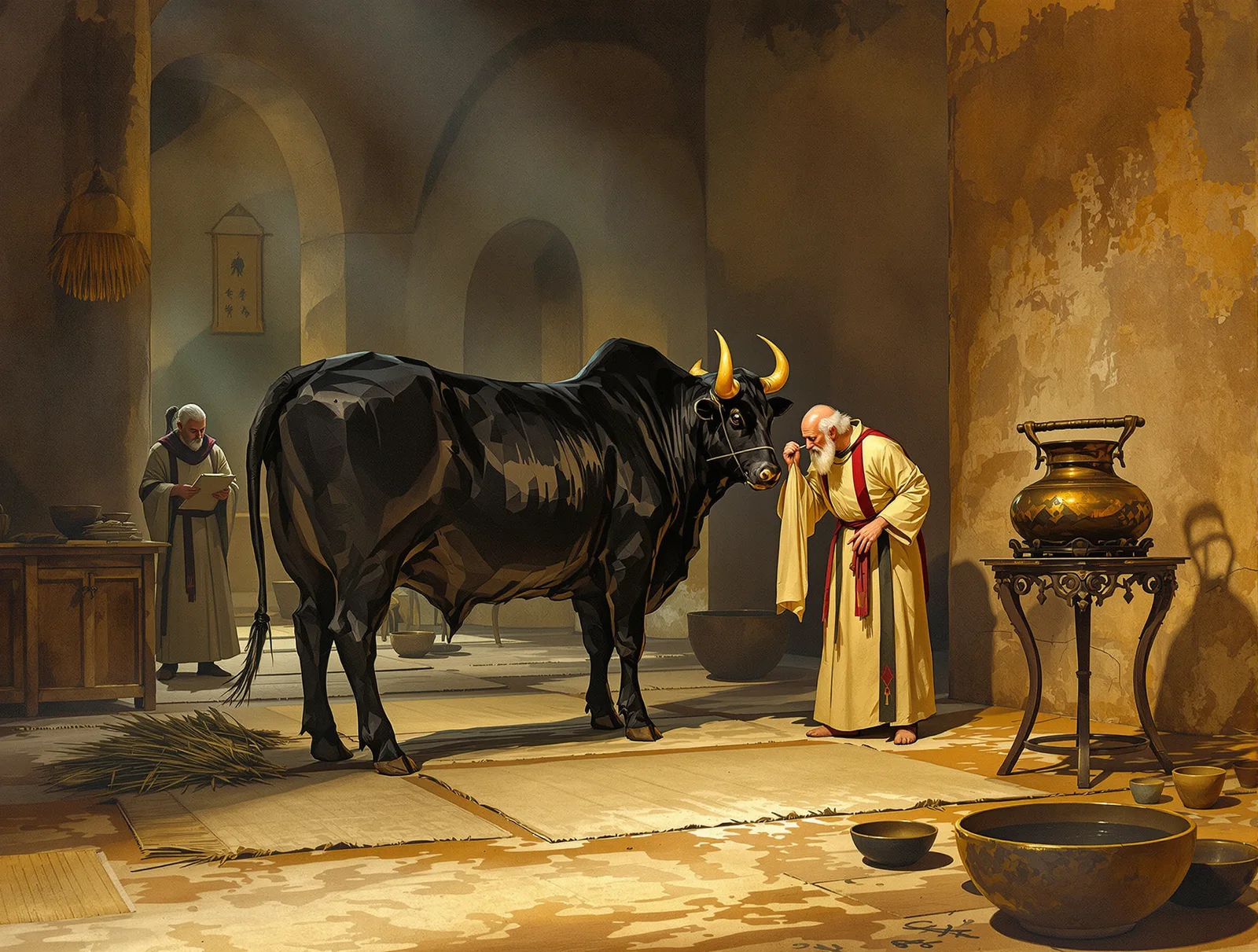 The whisper through the reed: the kalû and the black bull