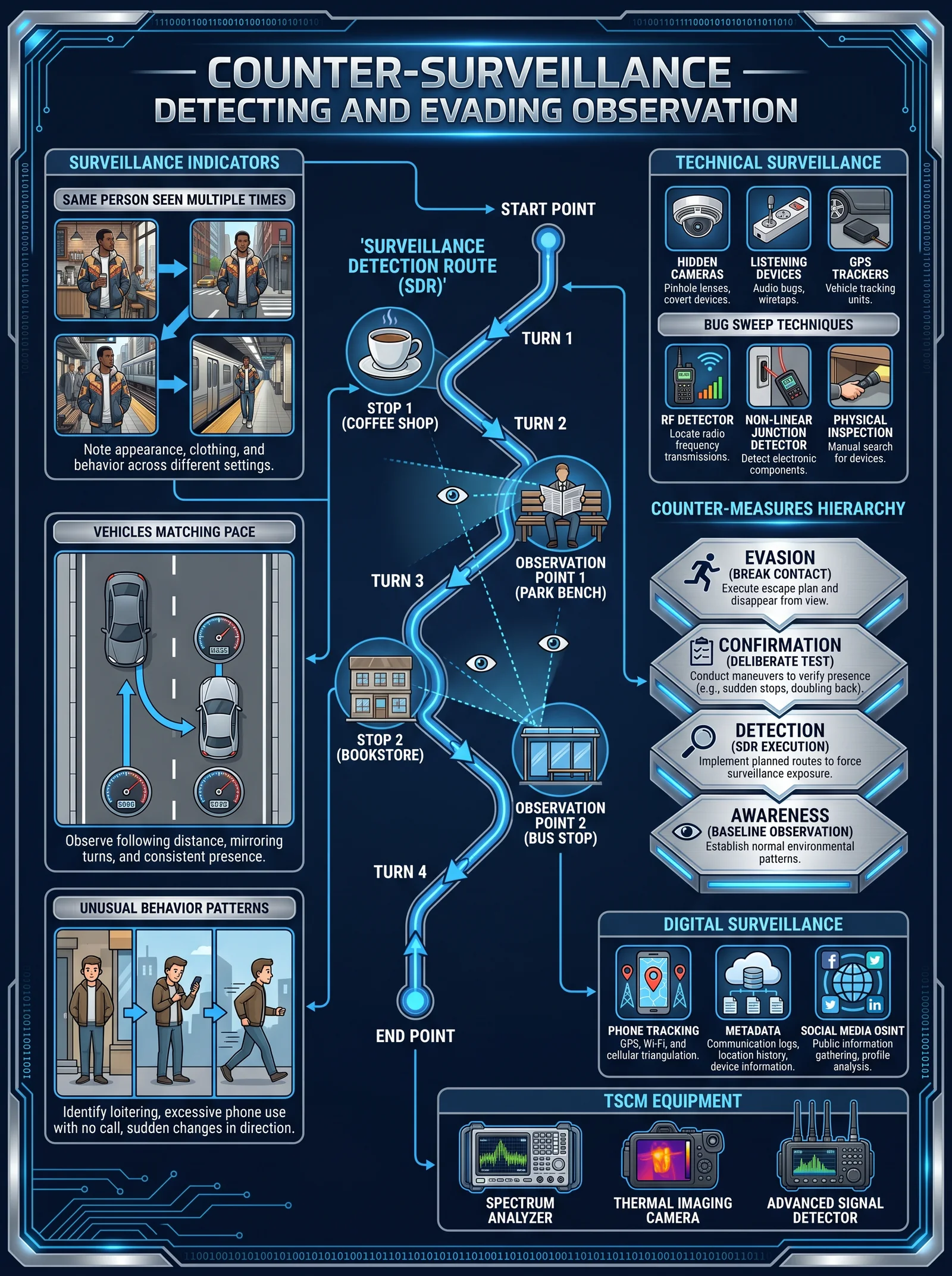 Counter-Surveillance — Detecting and Evading Observation