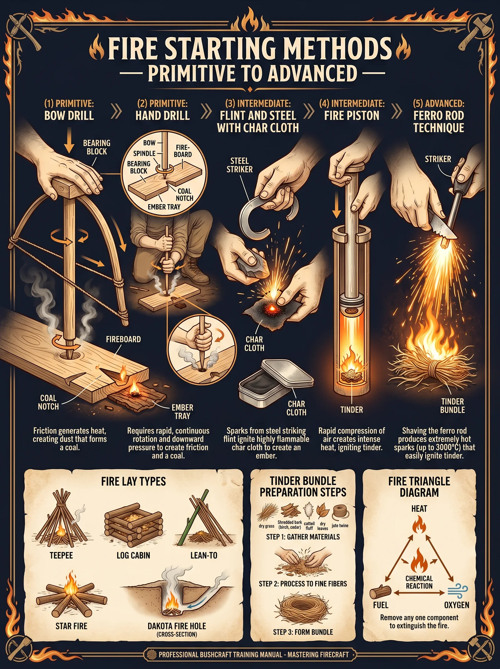 Fire Starting — Primitive and Modern Methods