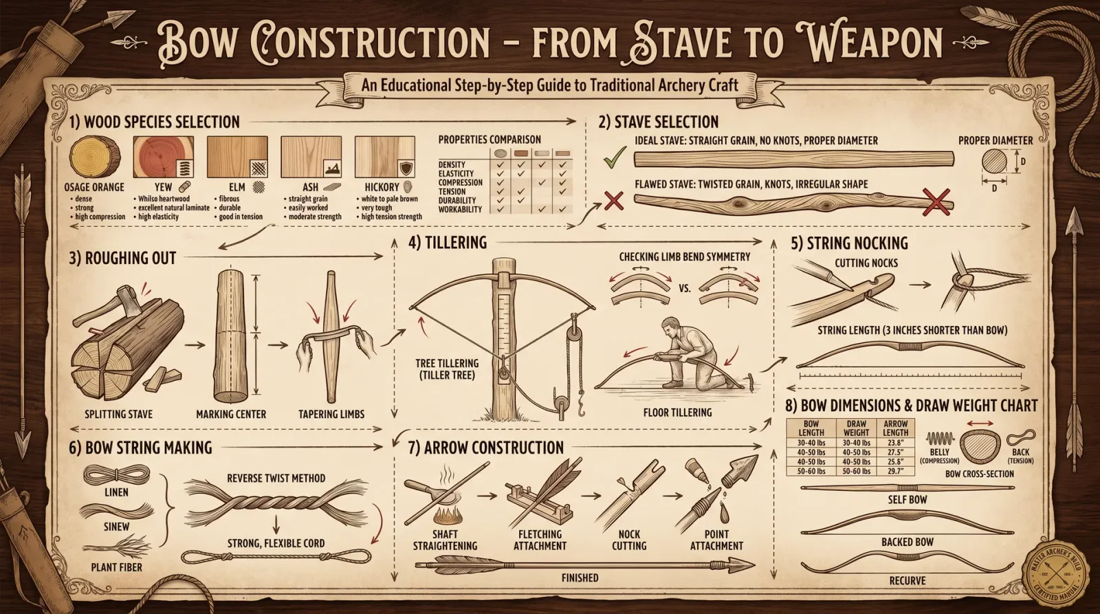 Bow Construction — From Stave to Weapon