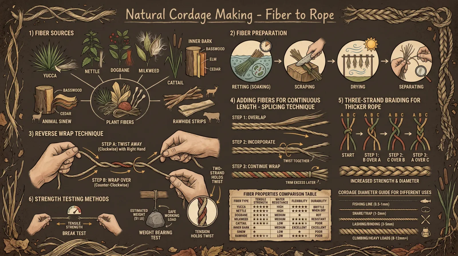 Natural Cordage Making — Fiber to Rope