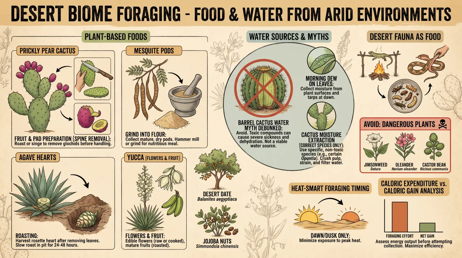 Desert Biome Foraging — Food & Water from Arid Environments