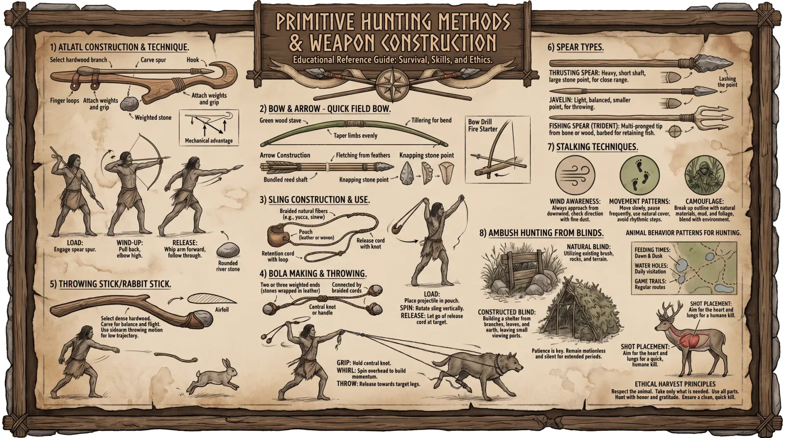 Primitive Hunting Methods & Weapon Construction