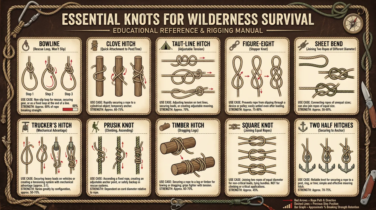 Essential Knots for Wilderness Survival