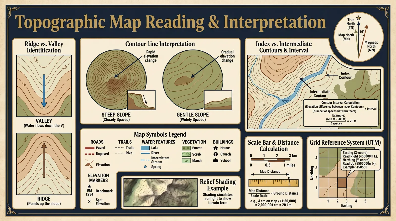 Topographic Map Reading & Interpretation