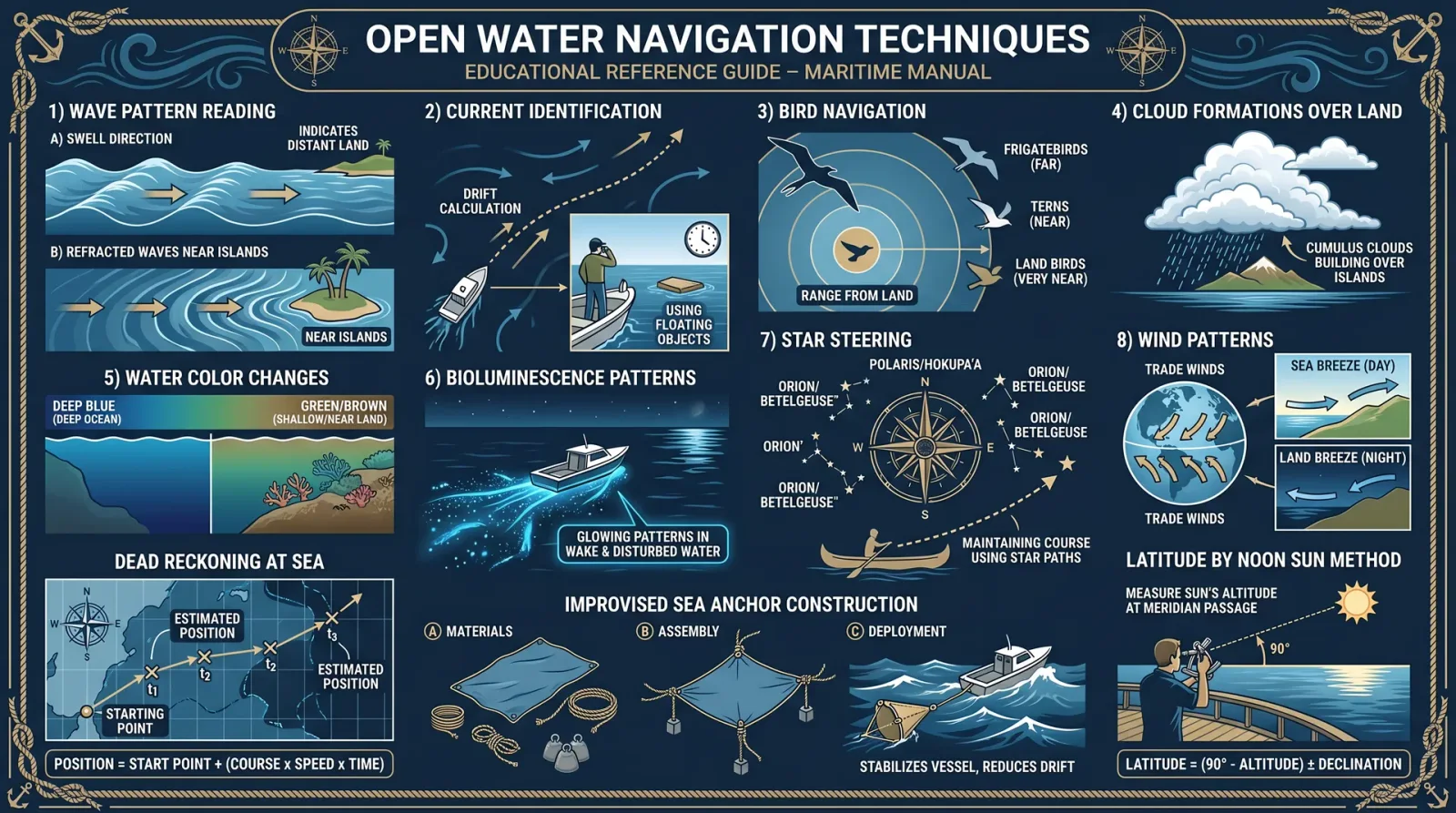 Open Water Navigation Techniques
