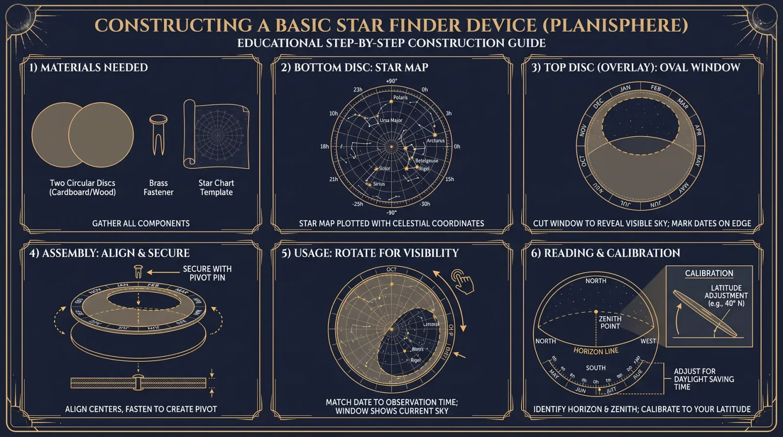 Constructing a Basic Star Finder Device (Planisphere)