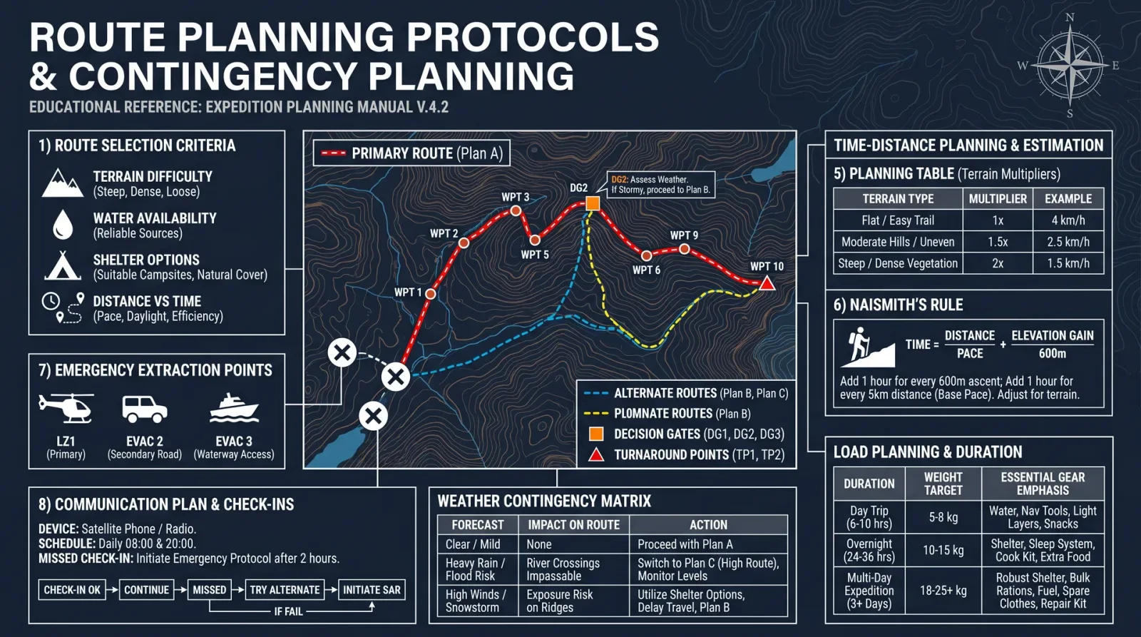 Route Planning Protocols & Contingency Planning