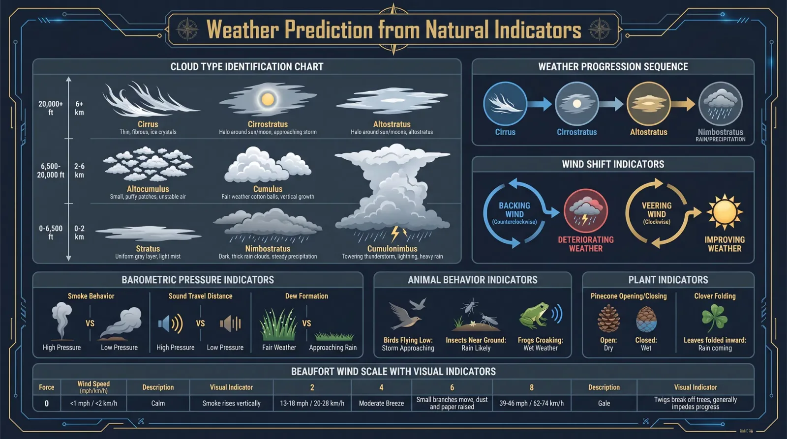 Weather Prediction from Natural Indicators