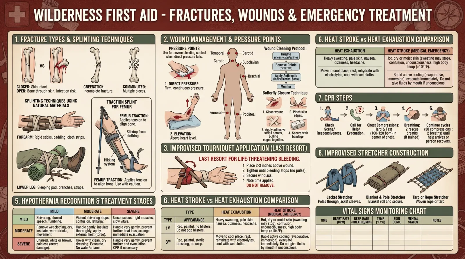 Wilderness First Aid — Fractures, Wounds & Emergency Treatment