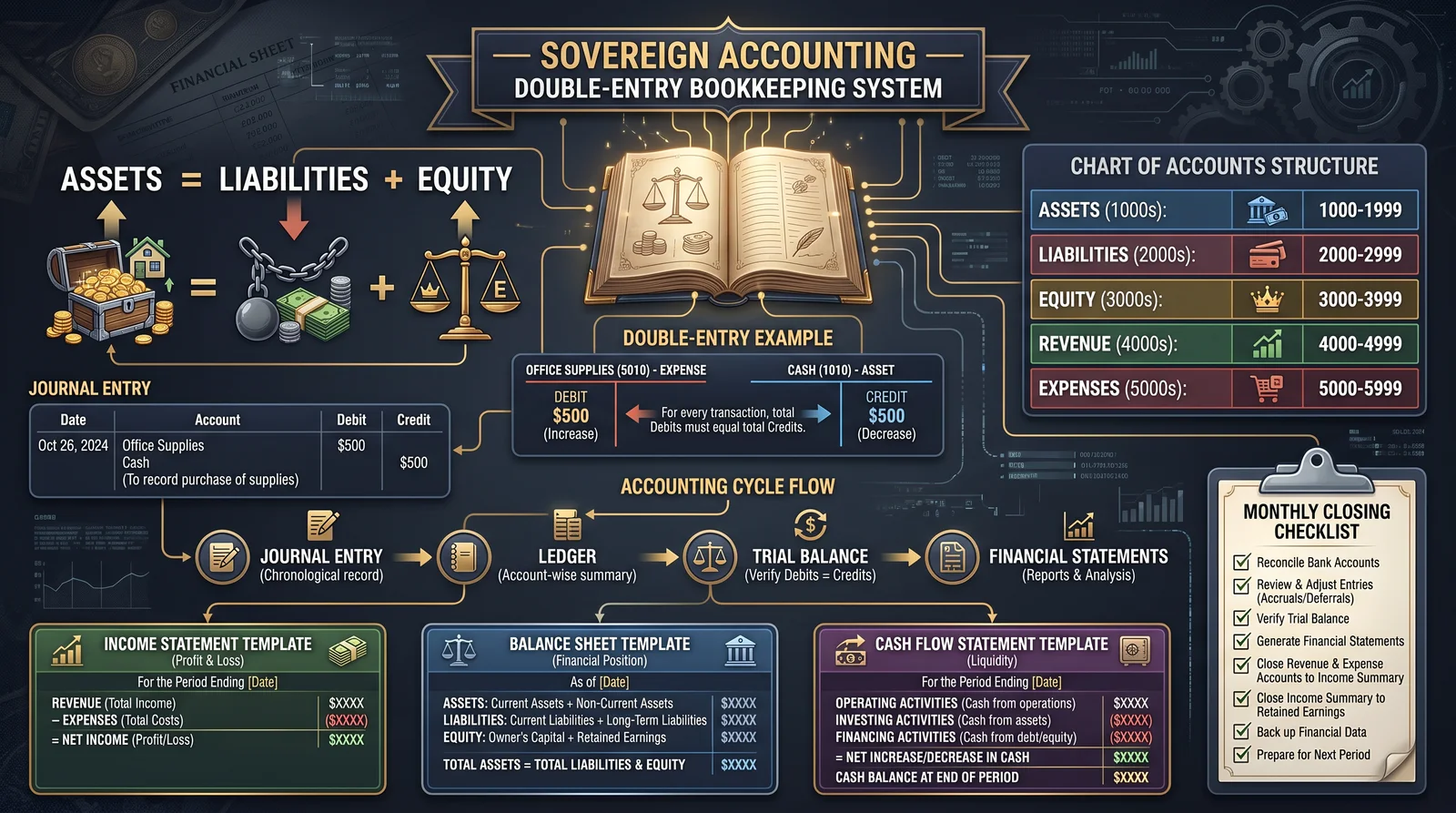 Sovereign Accounting System — Double-Entry Bookkeeping