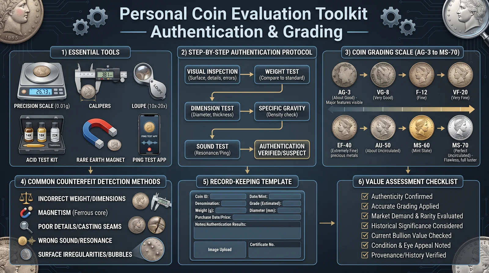 Personal Coin Evaluation Toolkit — Authentication & Grading