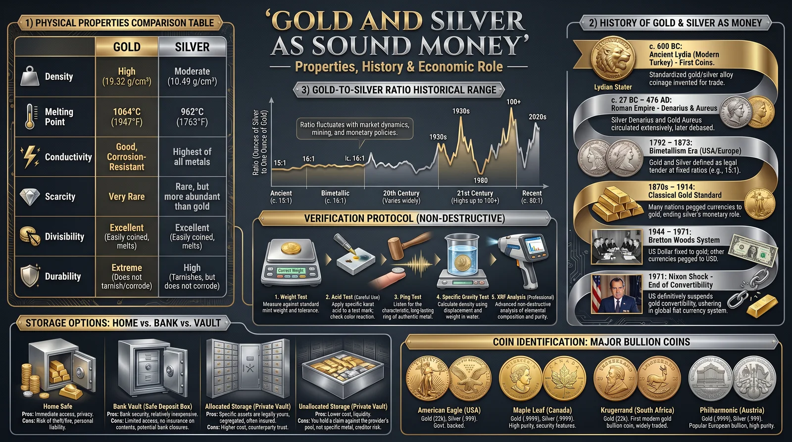 Gold & Silver — Physical Properties & Economic Roles
