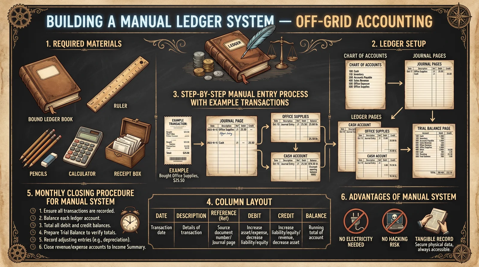Building a Manual Ledger System — Off-Grid Accounting