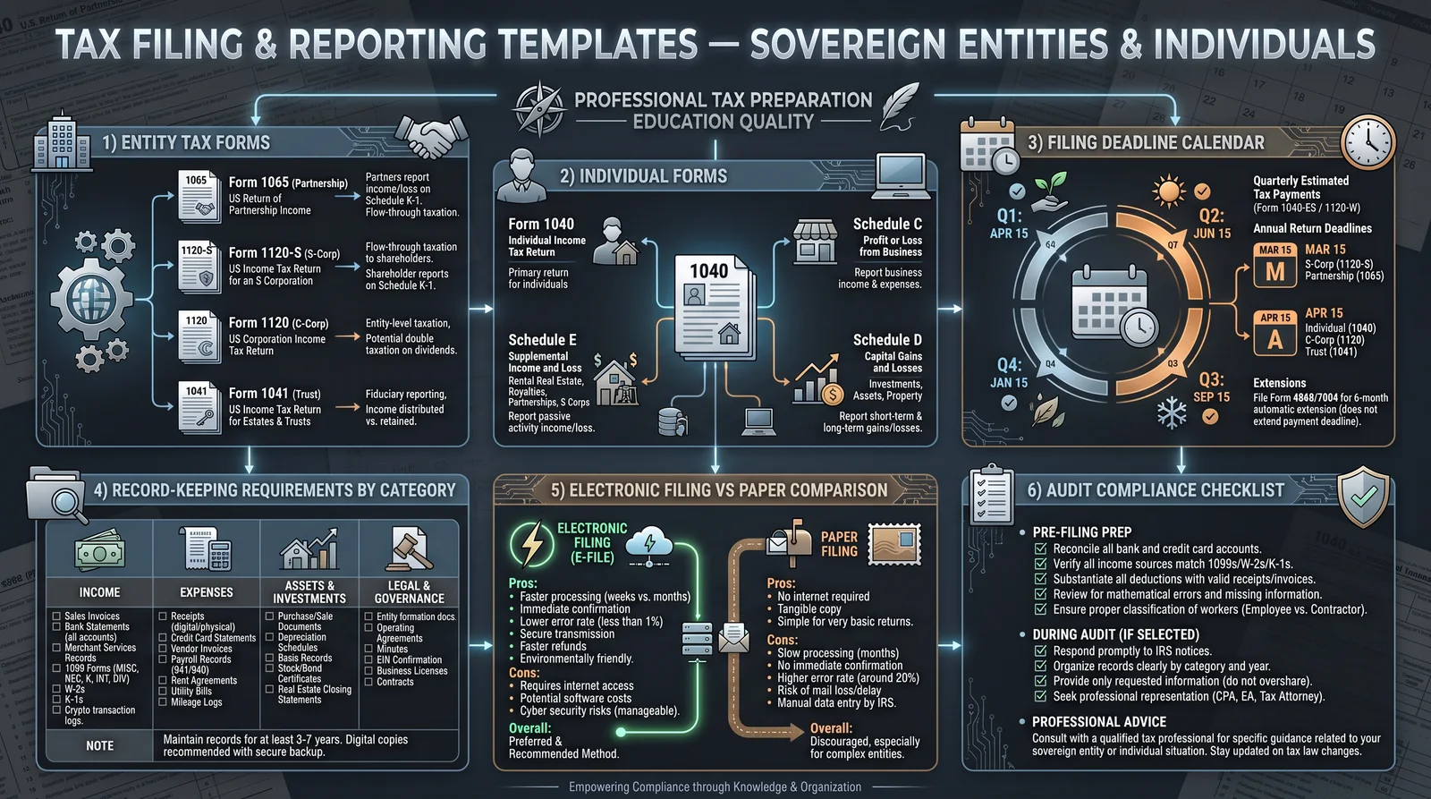 Tax Filing & Reporting Templates for Sovereign Entities