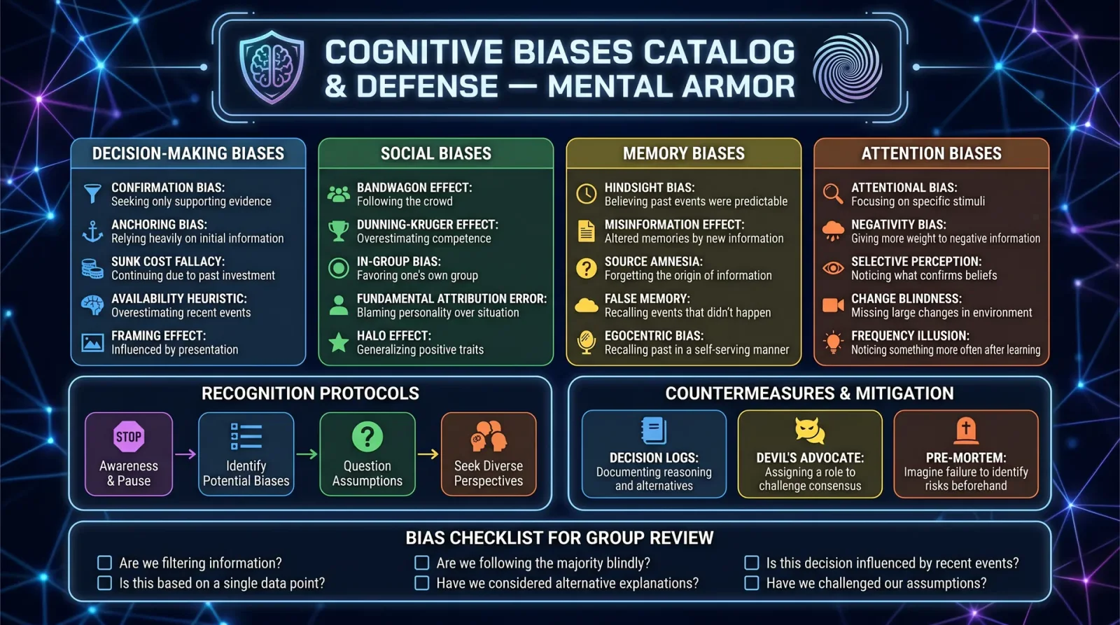 Cognitive Biases Catalog & Defense