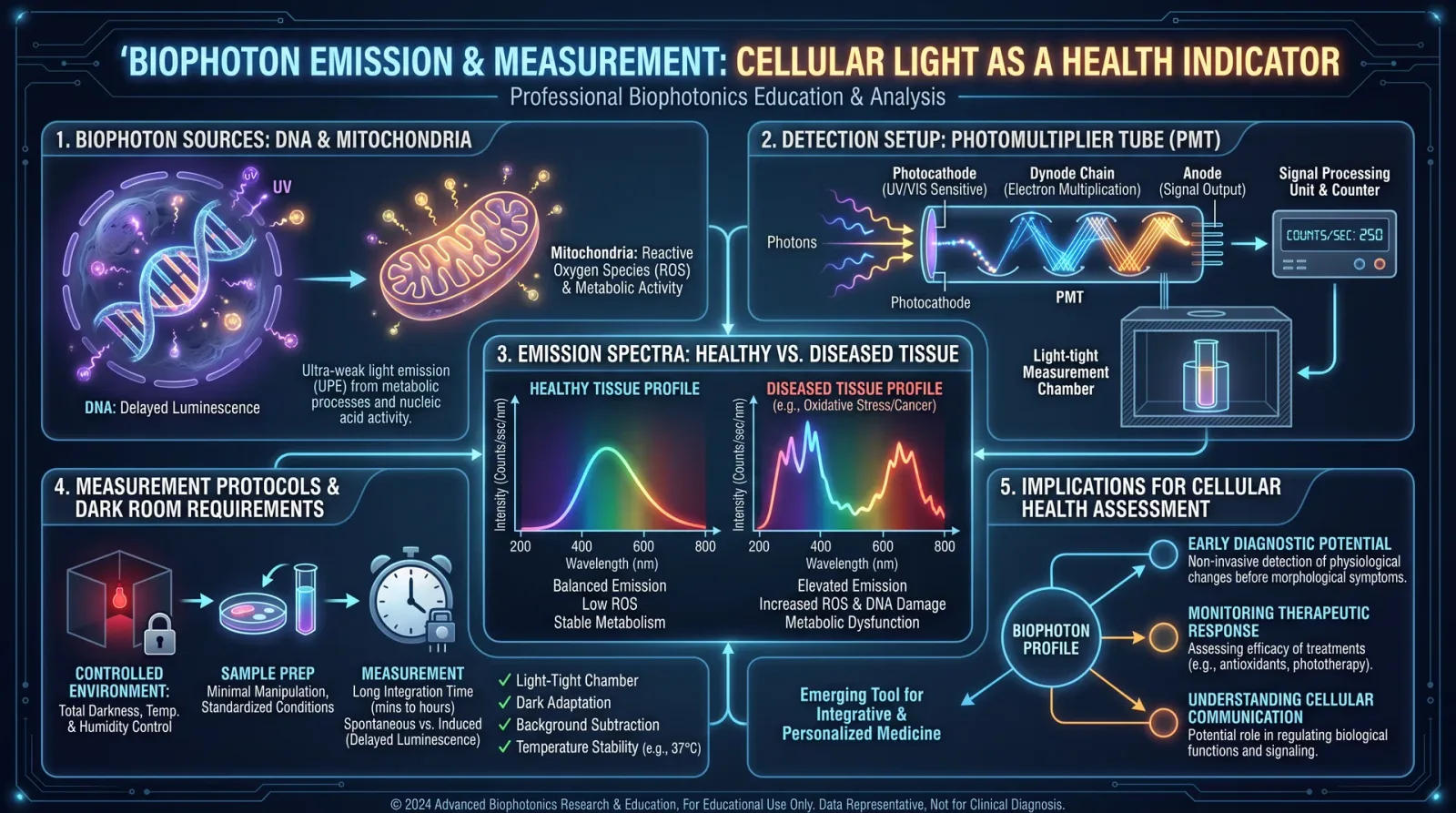 Biophoton Emission & Cellular Light Measurement