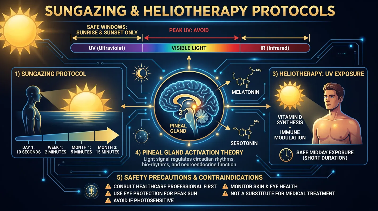 Sungazing & Heliotherapy Protocols