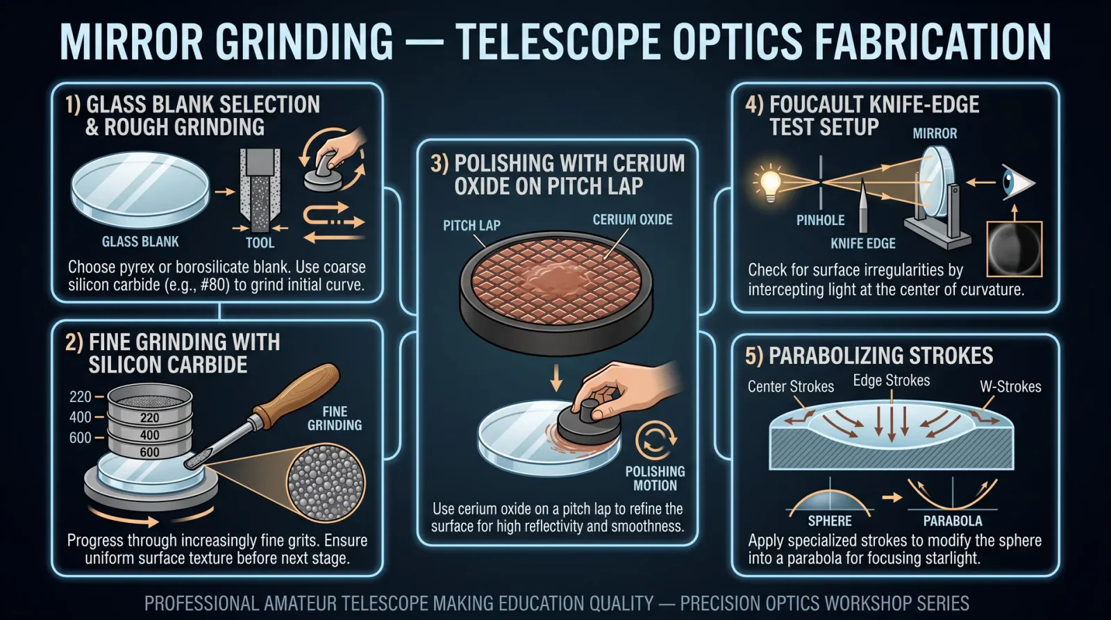 Mirror Grinding — Telescope Optics Fabrication