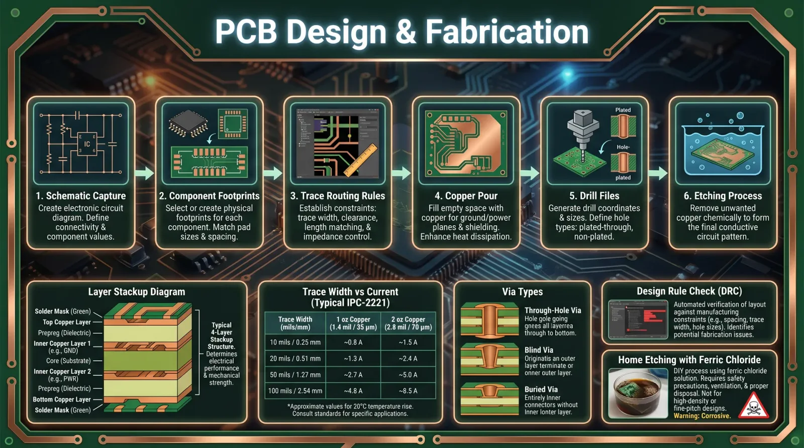 PCB Design & Fabrication — From Schematic to Board