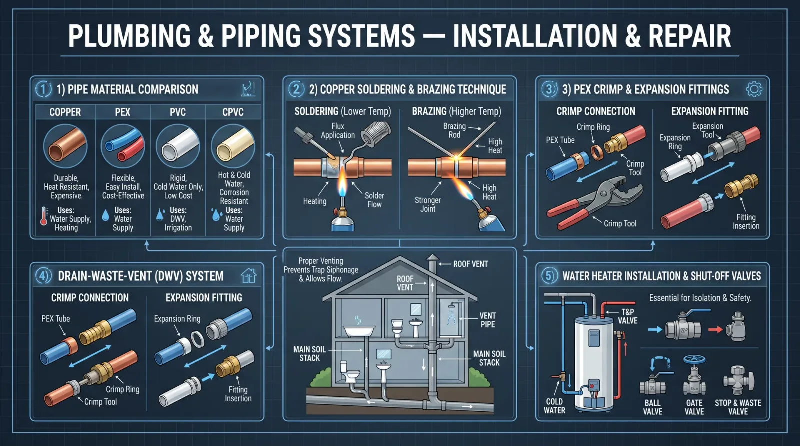 Plumbing & Piping Systems — Installation & Repair