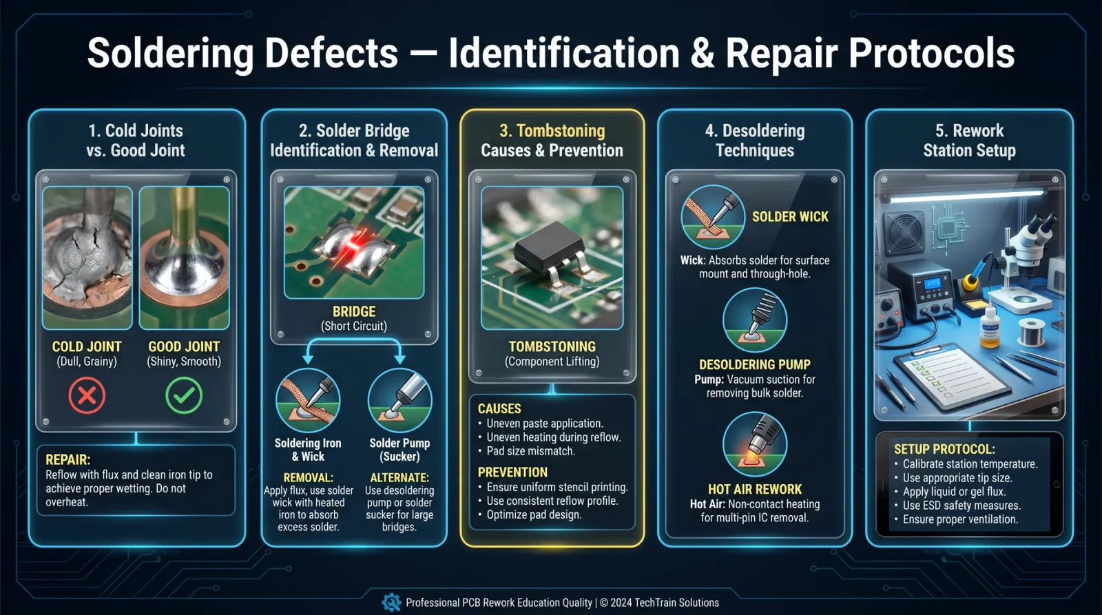 Soldering Defects — Identification & Repair Protocols