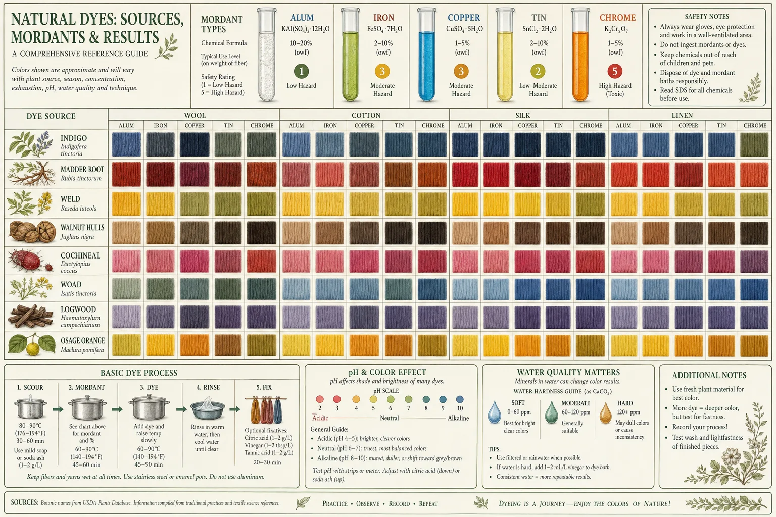 Natural Dye Sources — Complete Color Extraction Guide