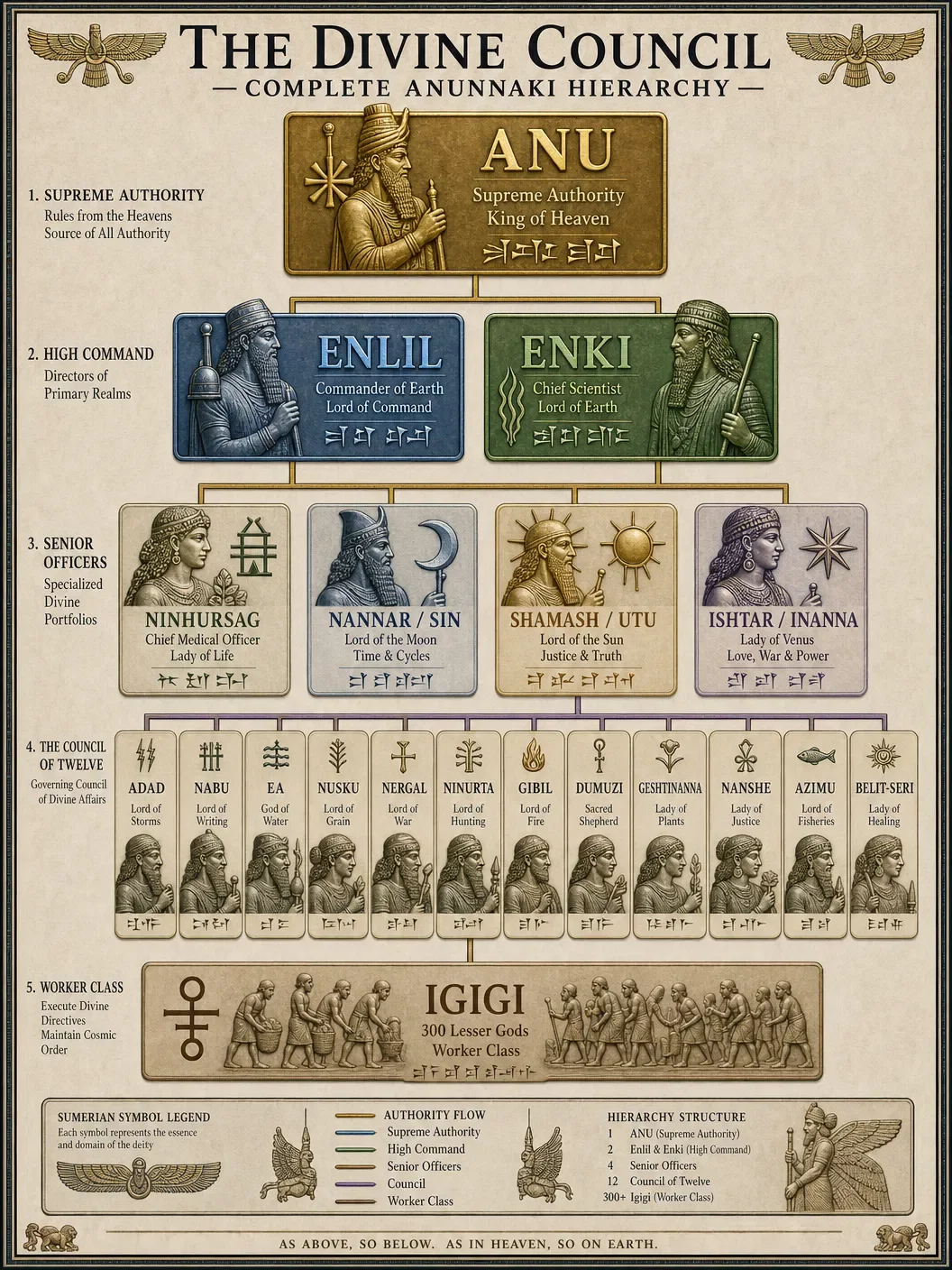 Complete Anunnaki Hierarchy