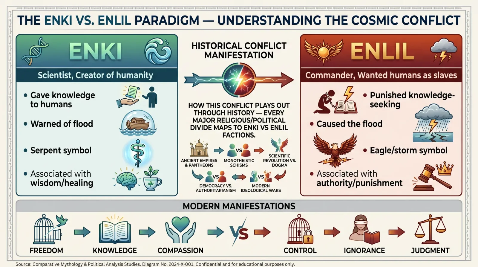 Enki vs Enlil — The Cosmic Conflict