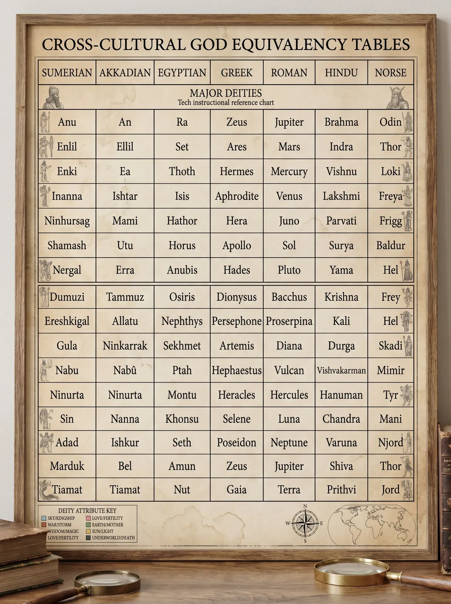 God Equivalency Tables