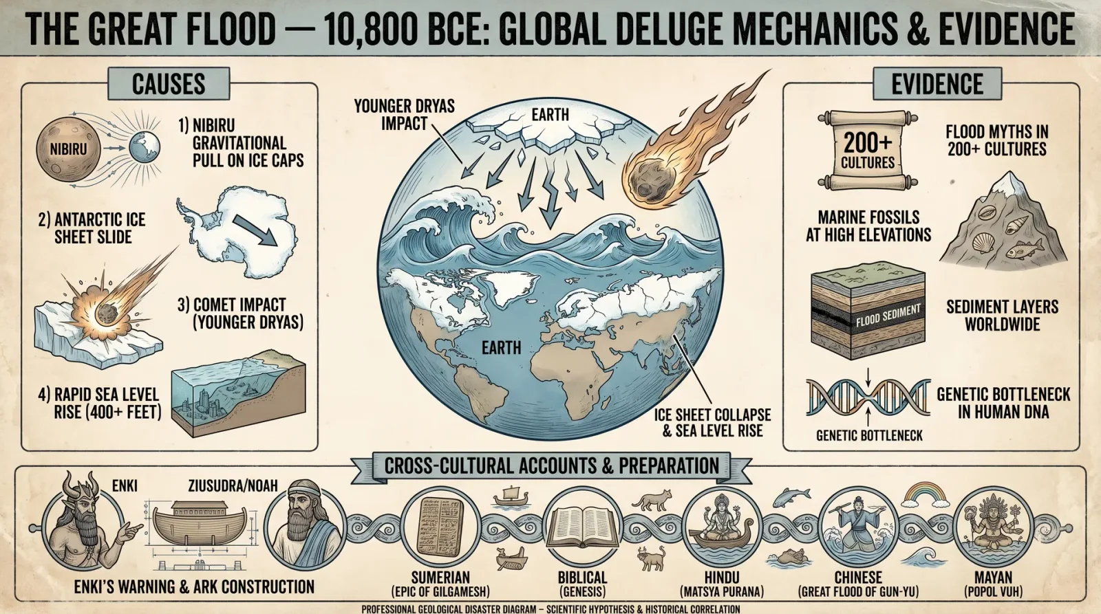 The Great Flood Mechanics and Evidence