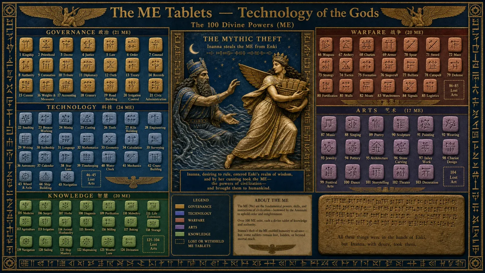 The ME Tablets — Divine Powers Catalog